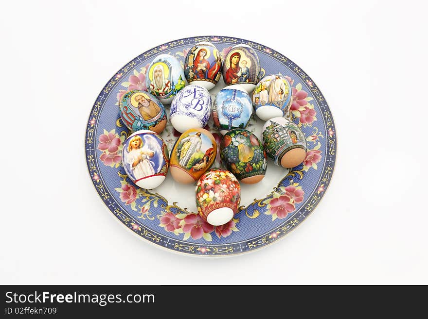 Easter Eggs On A Plate