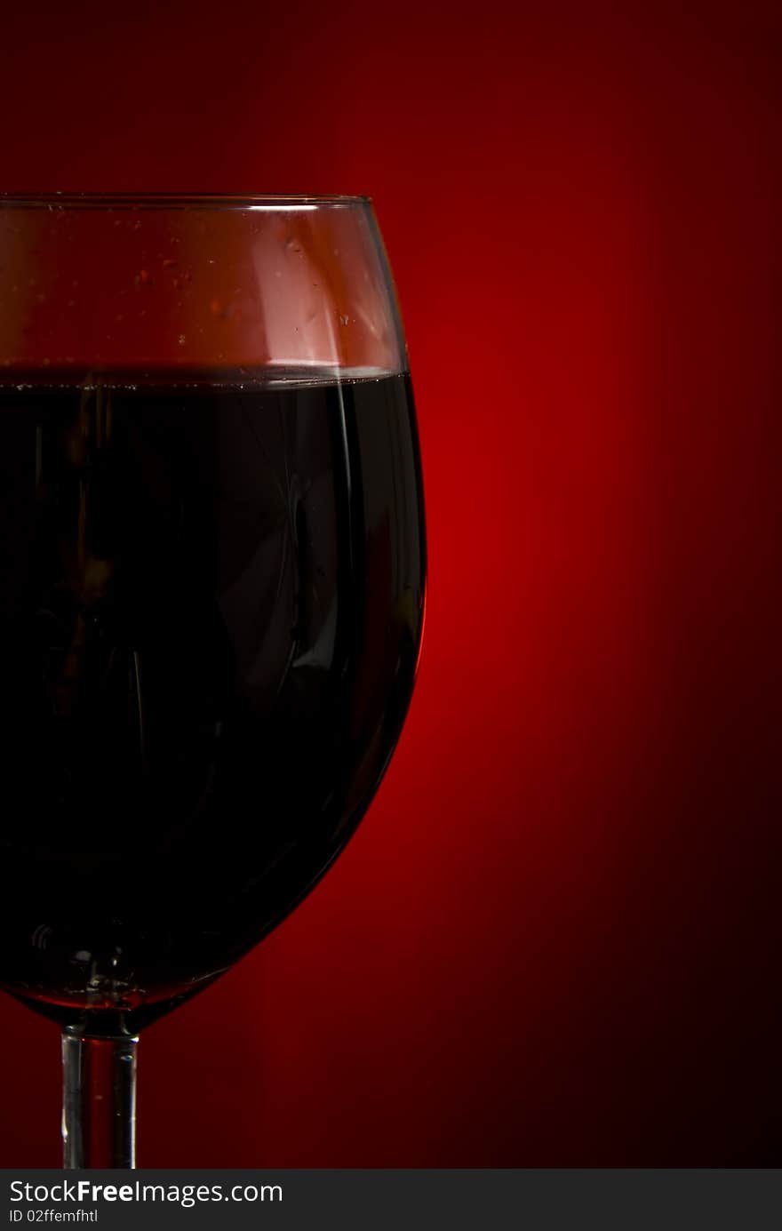 Red Wine on dark background