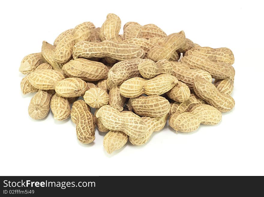 Peanut with white isolated background. Peanut with white isolated background