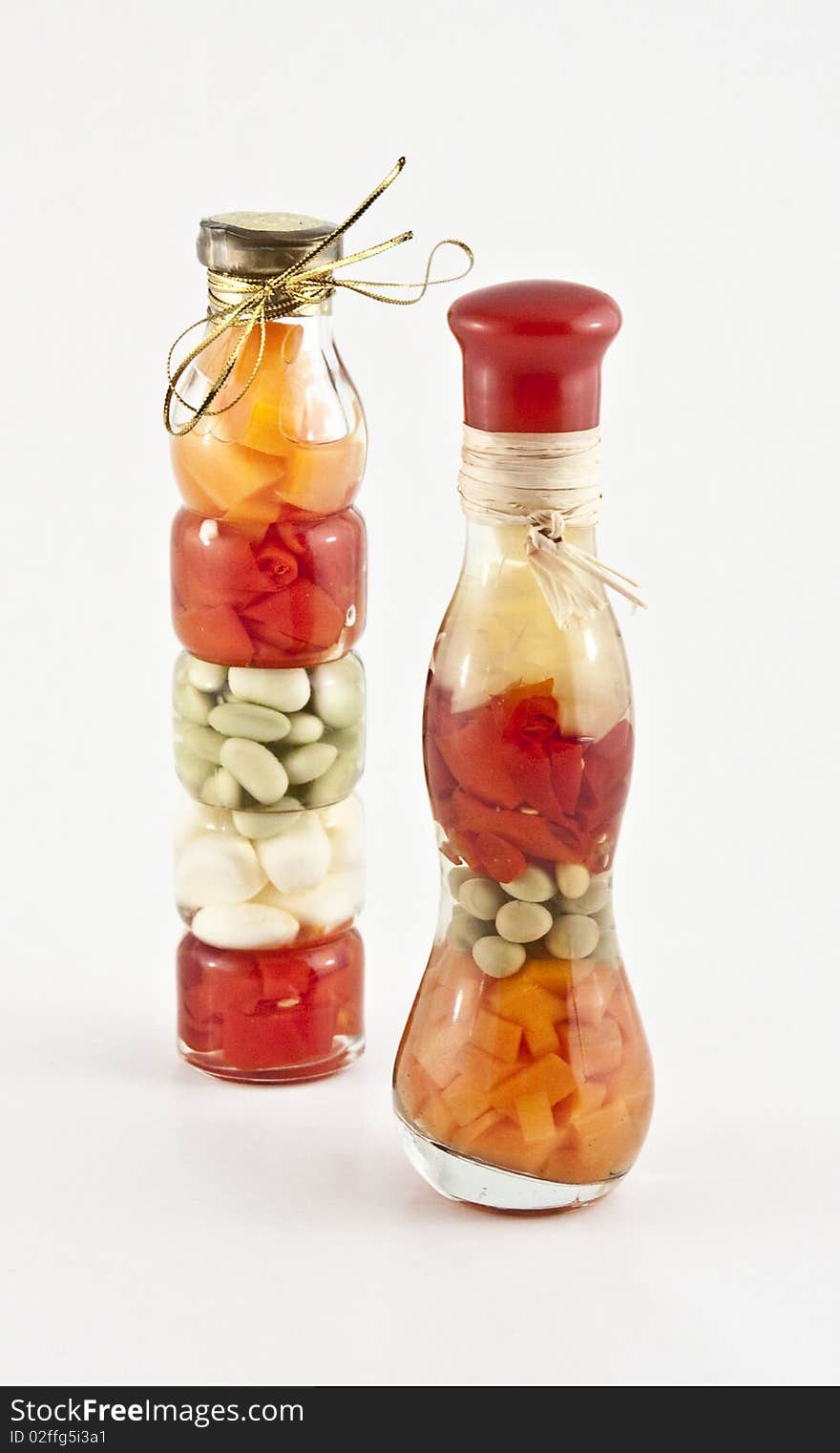 Pickless vegetables in jar formes. Pickless vegetables in jar formes