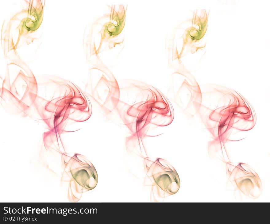 Smoke Swirling on White