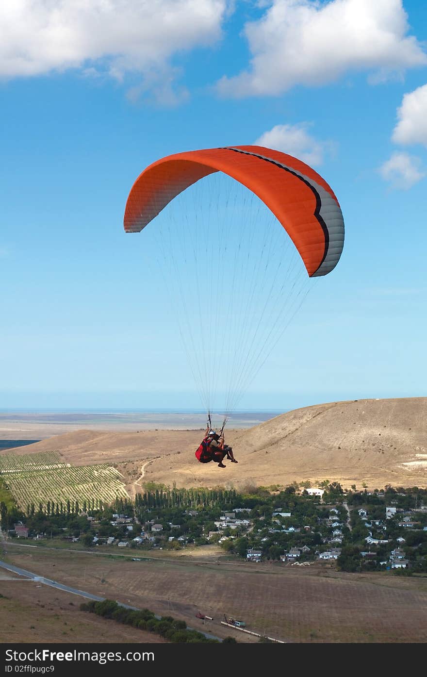 Tandem paragliding