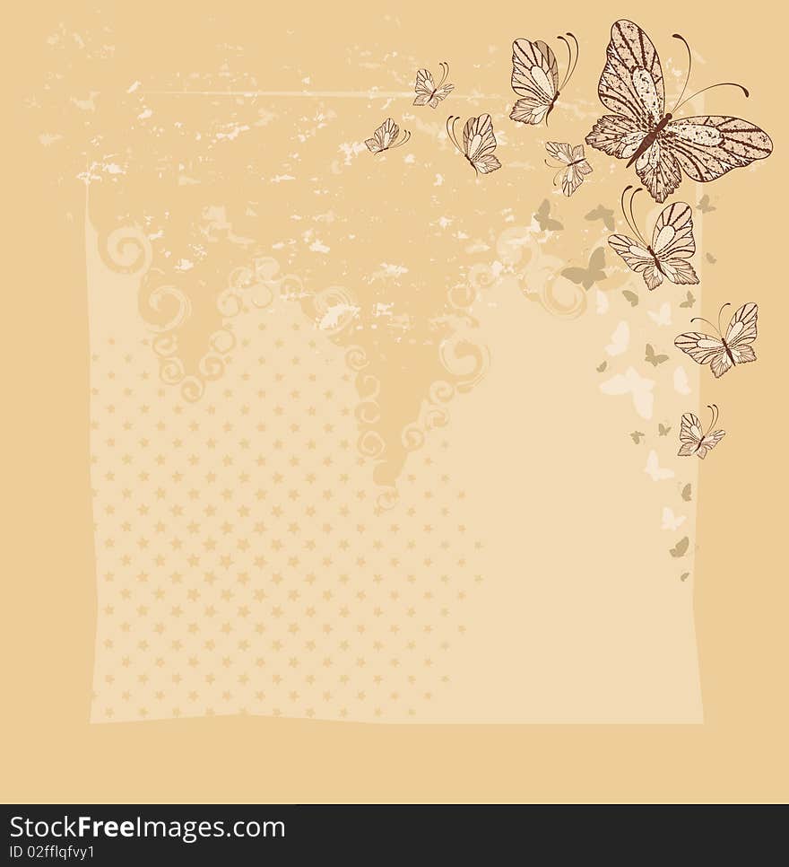 Background with  butterflies