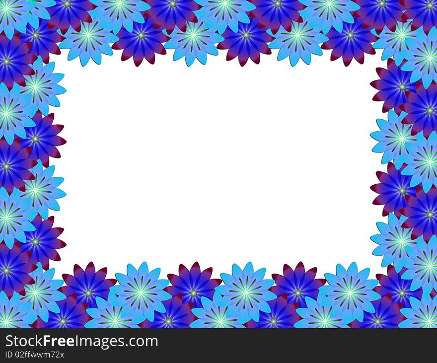 Frame with flowers