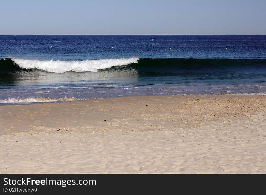 Large ocean waves crashing on the shore