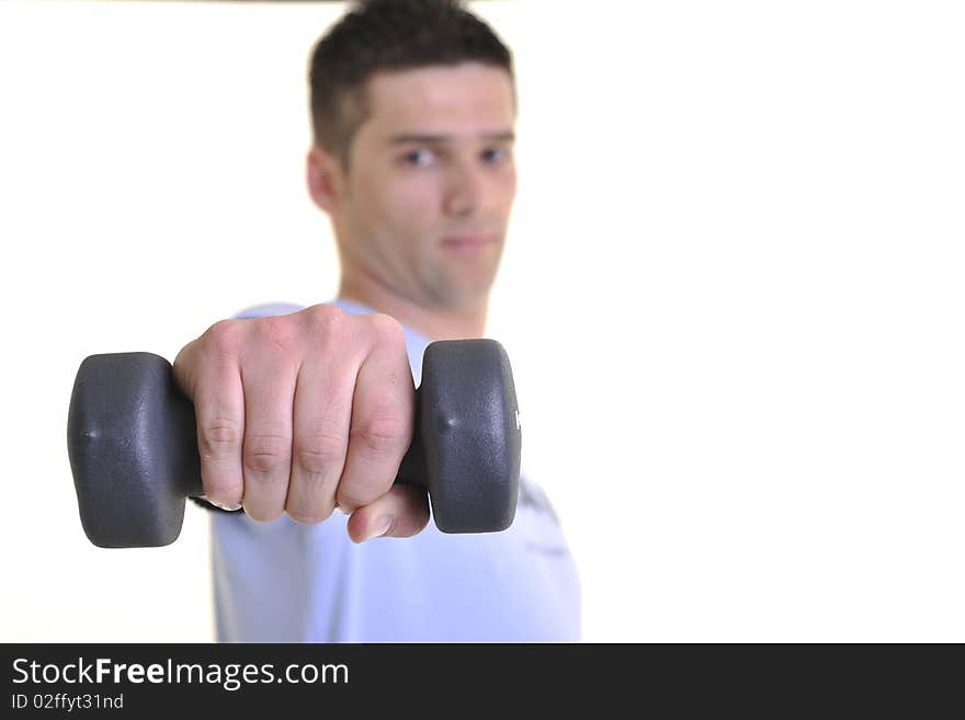 Man fitness isolated