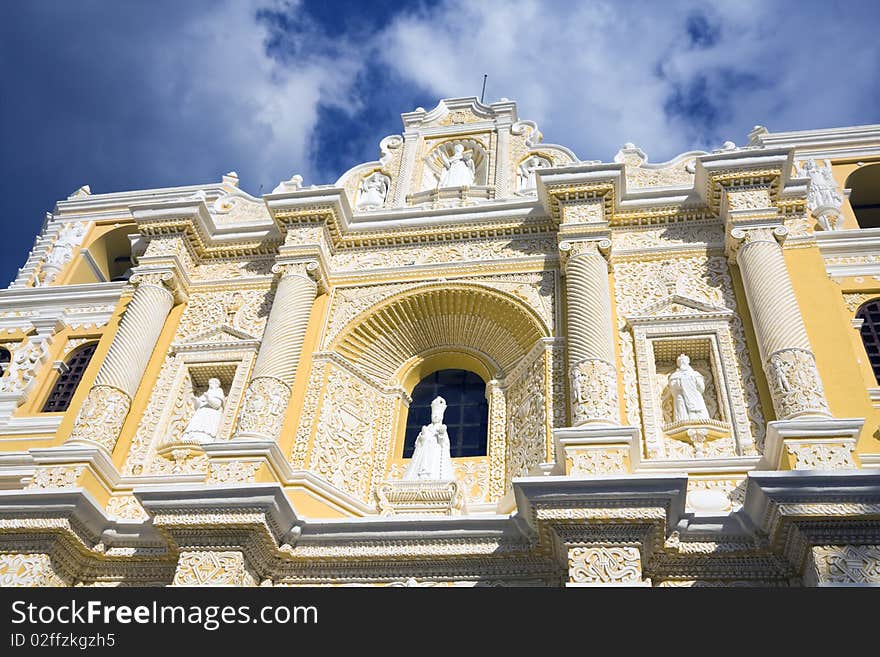 Details of La Merced Church in Antigua