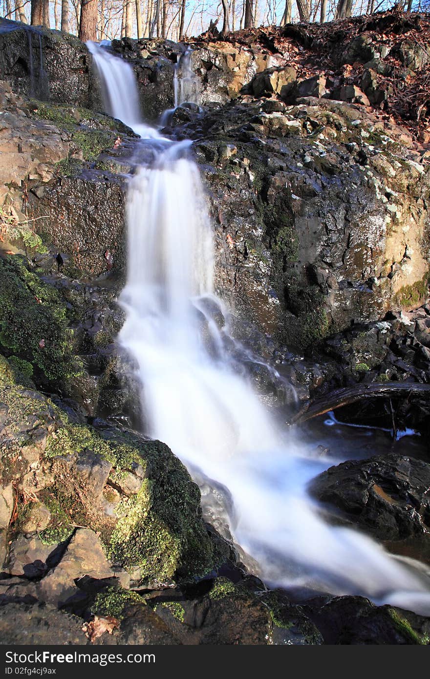 Water falls in the south mountain reserves in New Jersey. Water falls in the south mountain reserves in New Jersey