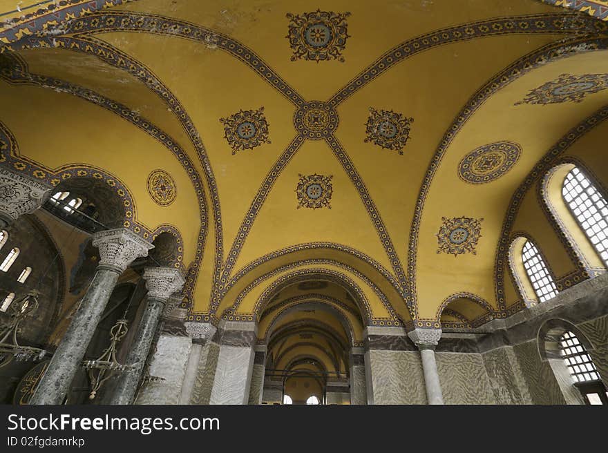 Turkey, Istanbul, St. Sophia Cathedral (built in the 4th century by Costantine the Great and reconstructed in the 6th century by Justinian)