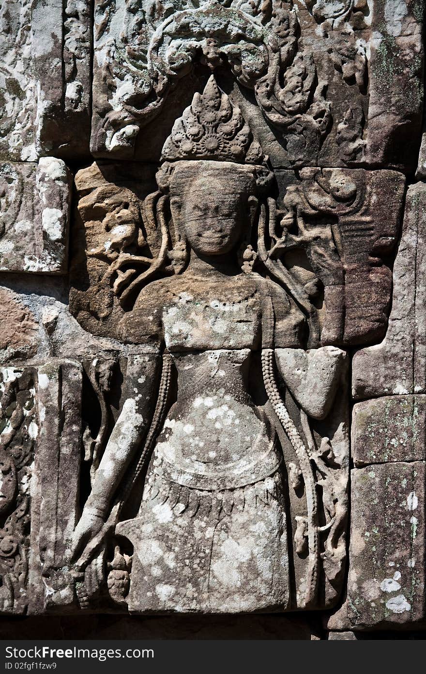 Bayon temple with faces in Angkor Wat / Angkor Thom, Cambodia. Bayon temple with faces in Angkor Wat / Angkor Thom, Cambodia