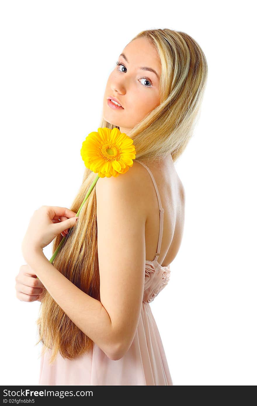 Young Woman With A Flower