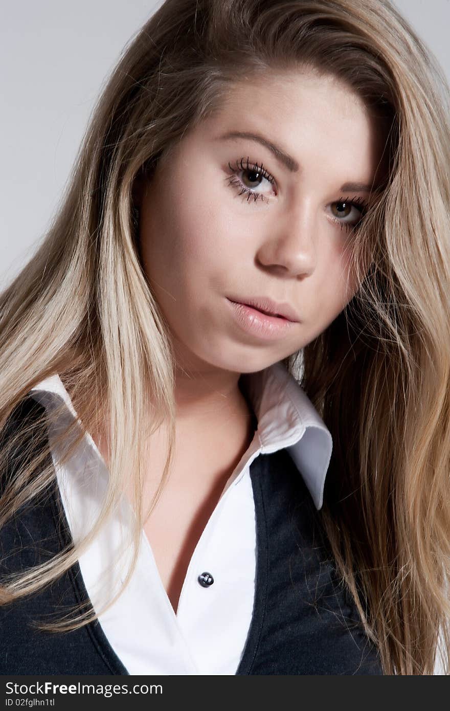 Portrait of a lovely girl in the studio. Portrait of a lovely girl in the studio