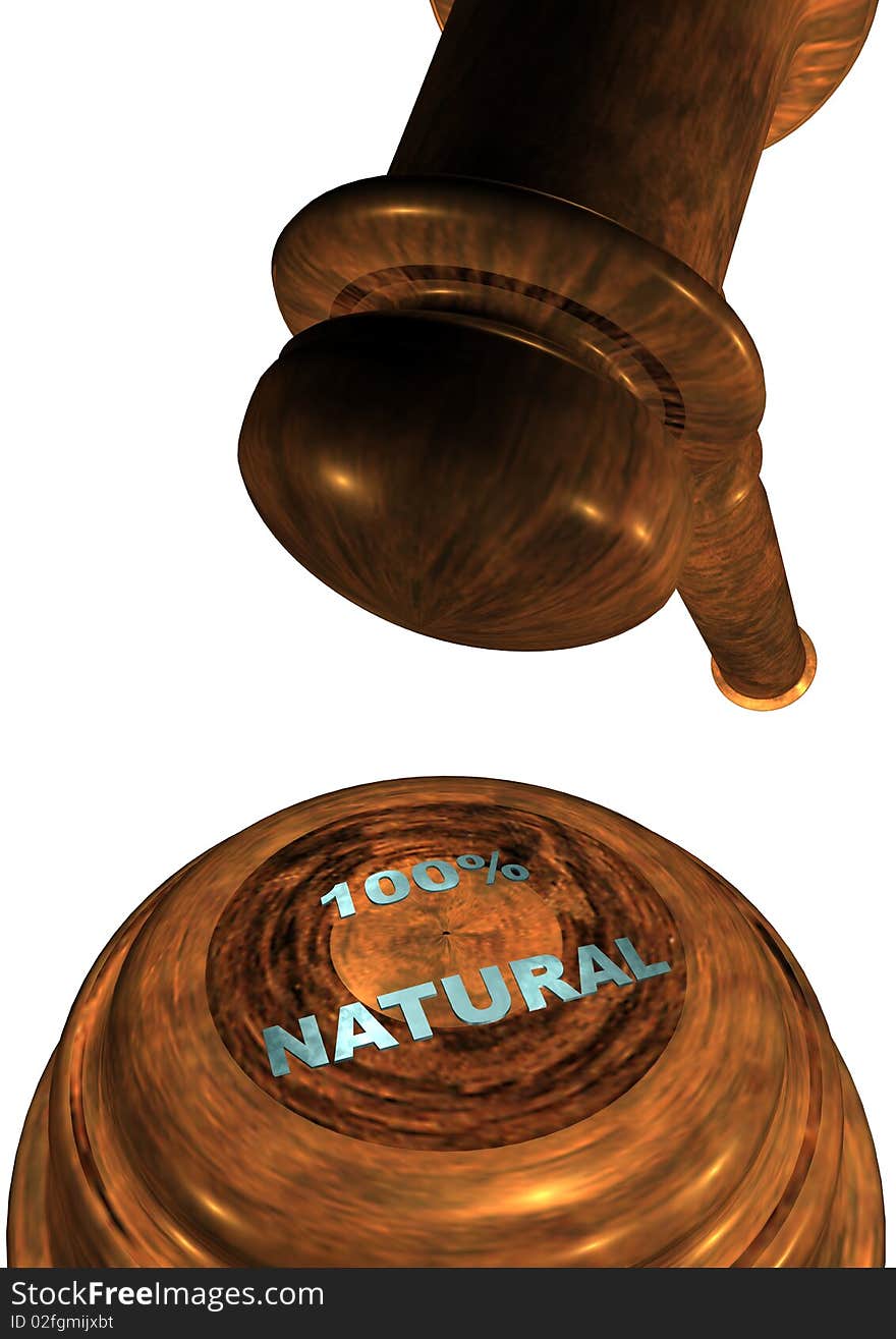 Gavel with 100 NATURAL