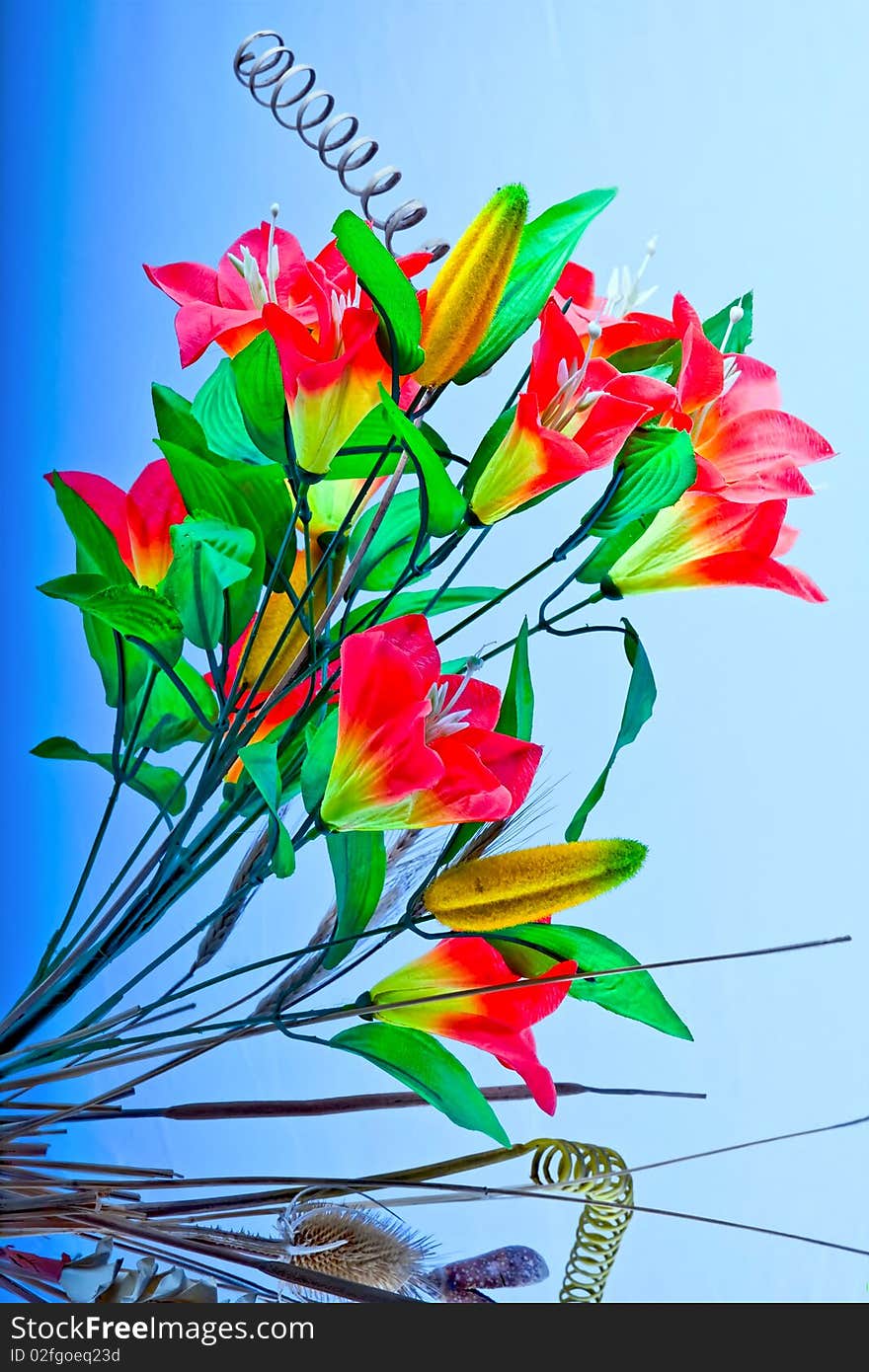 Photograph of the paper flowers