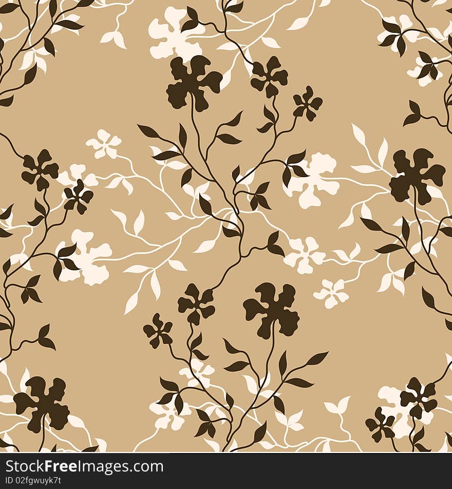 Seamless floral background. Vector illustration