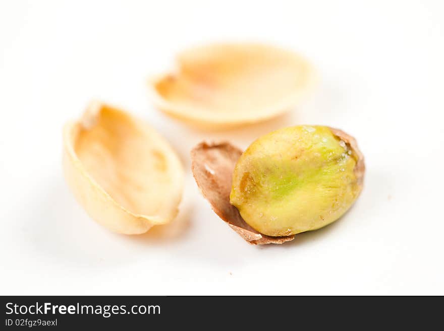 Isolated on a white ground pistachio, nuts. Isolated on a white ground pistachio, nuts