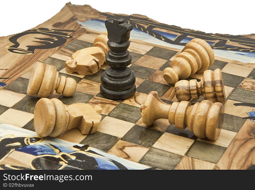 Chess And Chessboard Of Wood