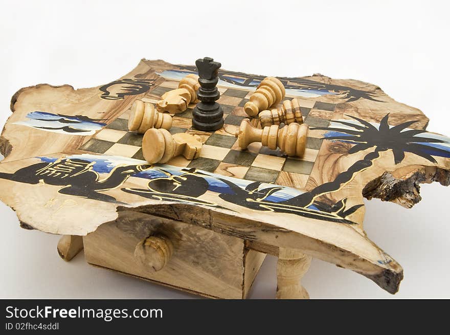 Chess And Chessboard Of Wood