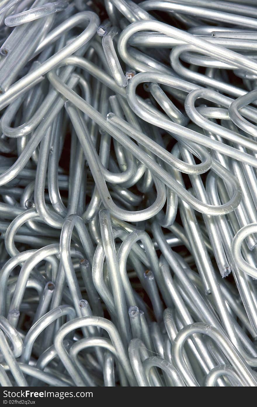 Macro image of many paperclips. Macro image of many paperclips