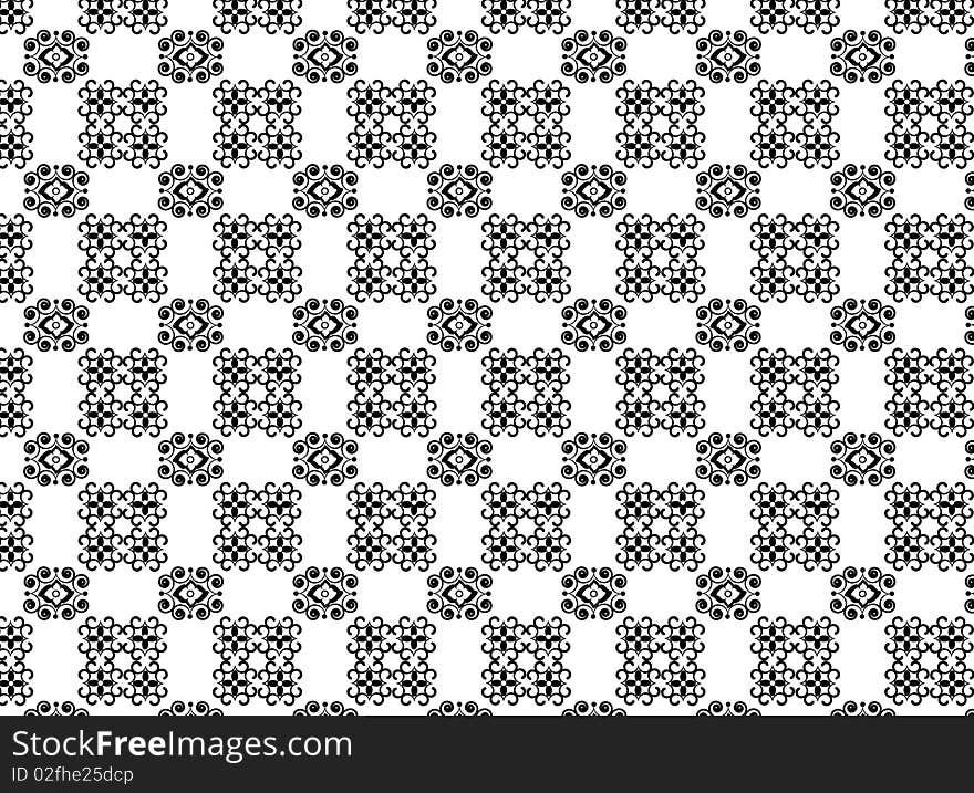 Black White Seamless Wallpaper, Pattern Background