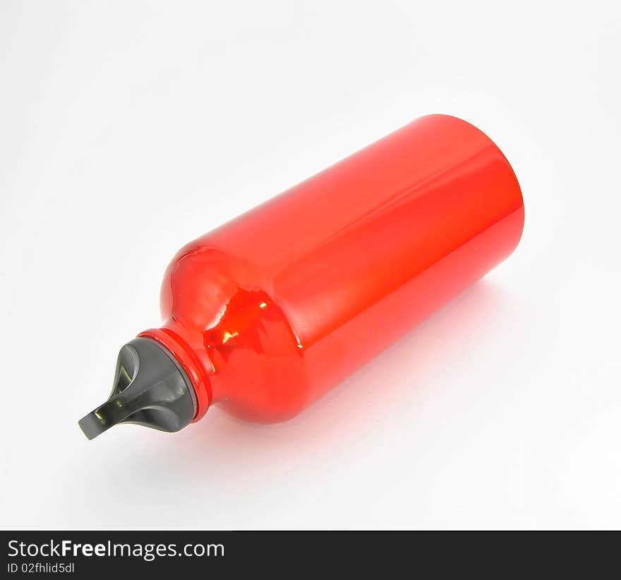 Red sport water metal bottle. Red sport water metal bottle