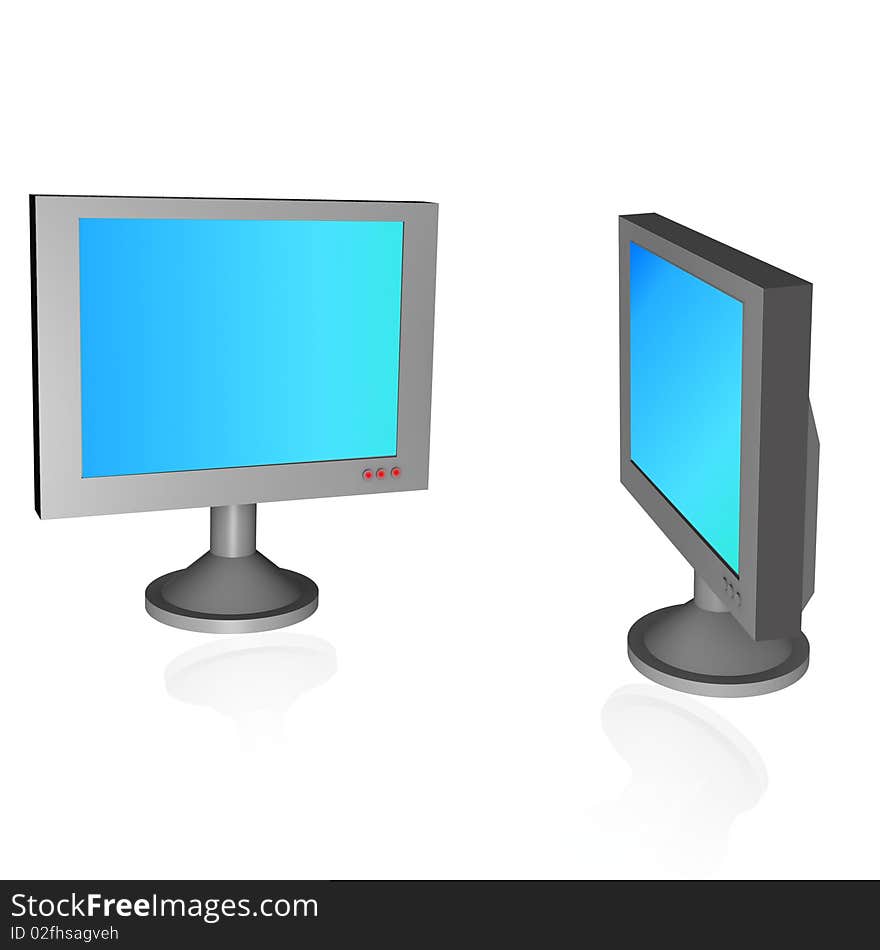 Screens blue 3d