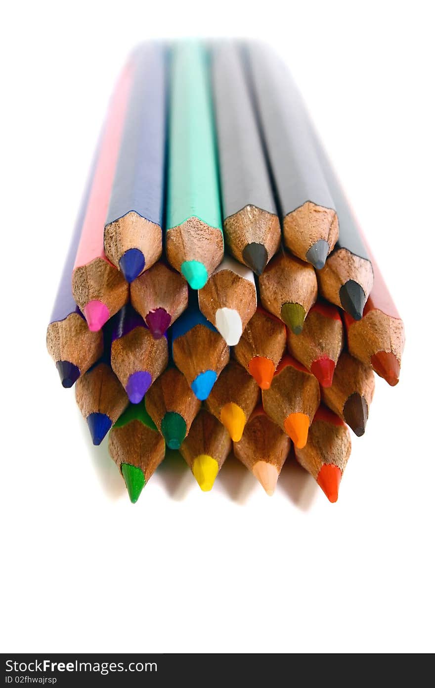 Colors pencils isolated on white background