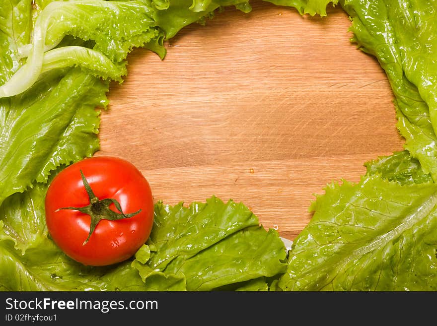 Fresh vegetables on cutting board