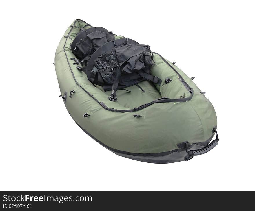 The image of inflatable boat under the white background