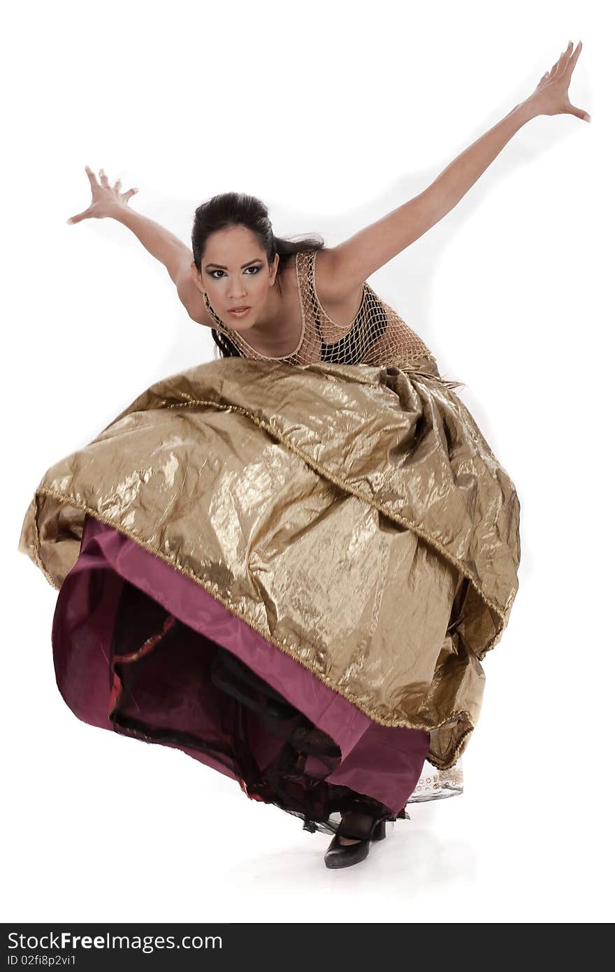 Woman In Belly Dancer Costume Costume