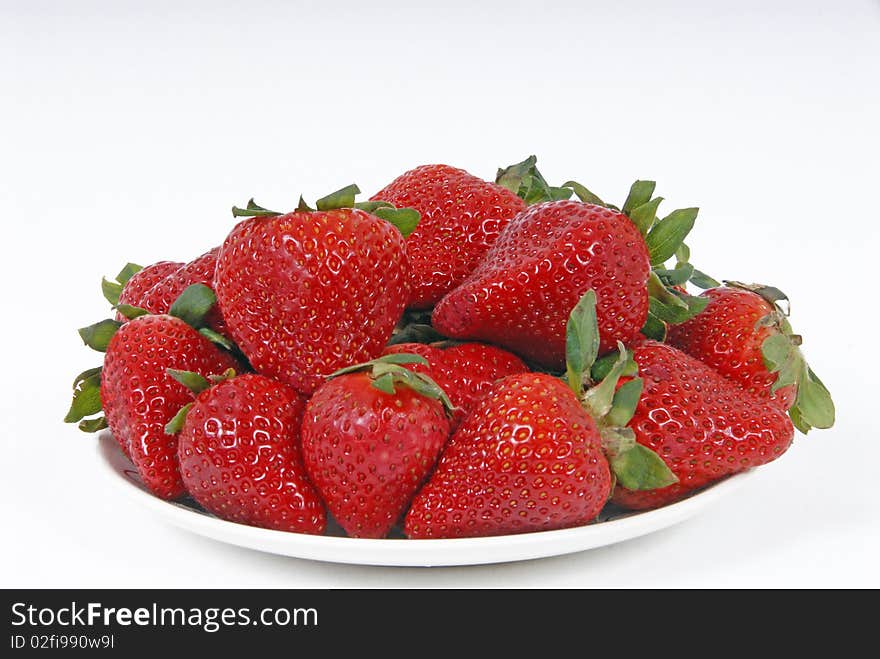 Plate of strawberries