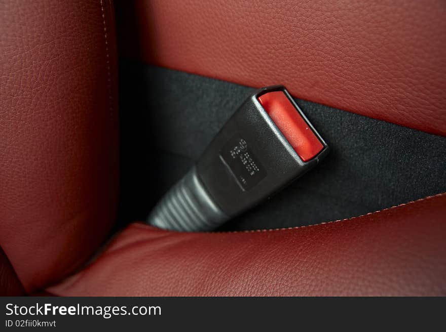 Detail of a luxury car interior