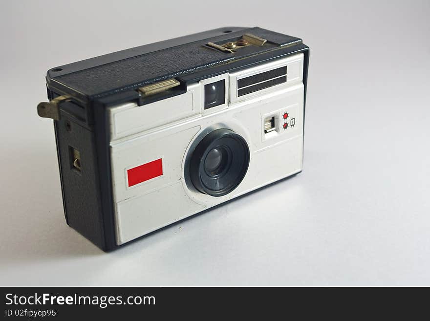 An old camera. very popular for travel and family photography.