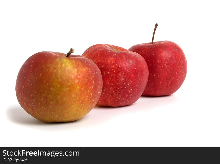 Fresh apples isolated on white background