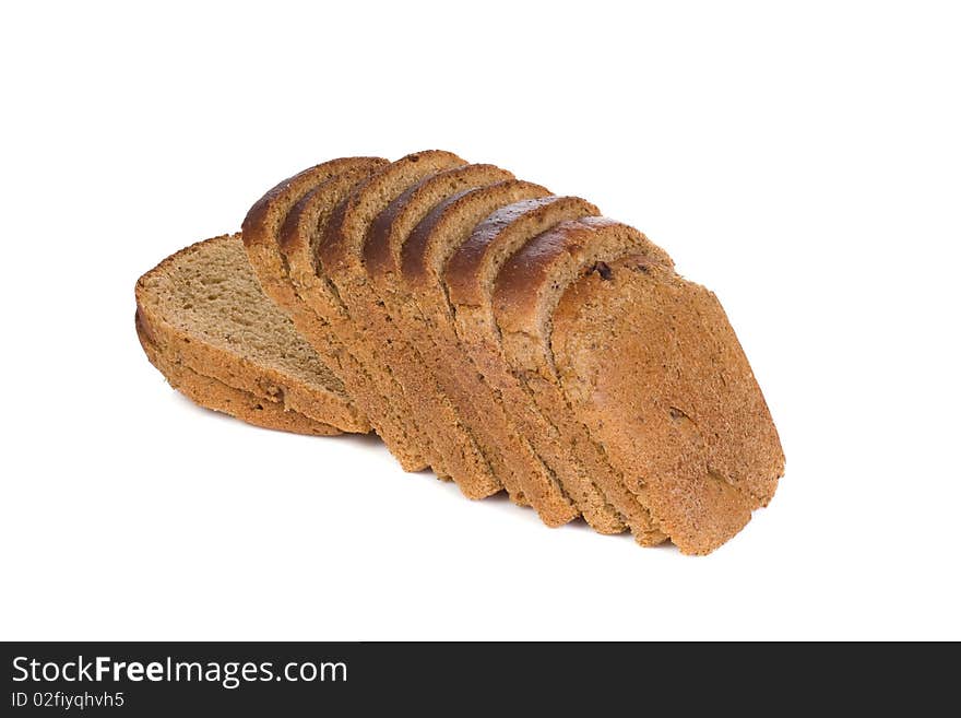 Cut Bread On White