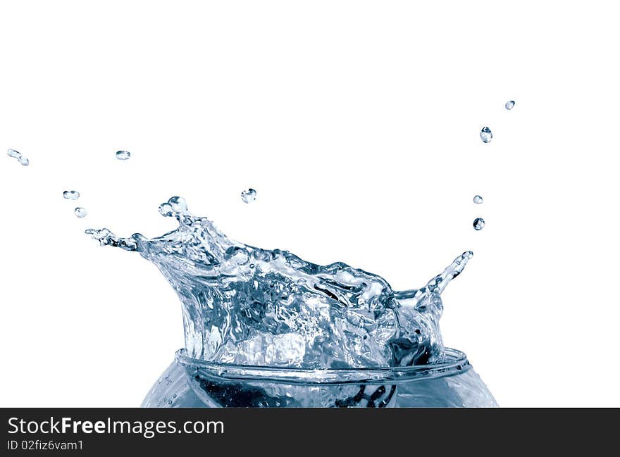 Splashing water abstract background isolated on white with clipping path. Splashing water abstract background isolated on white with clipping path