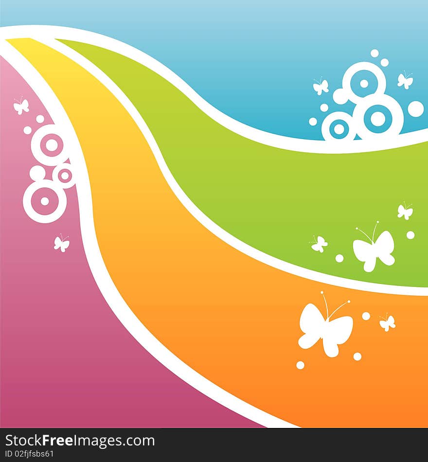 Colorful butterfly background