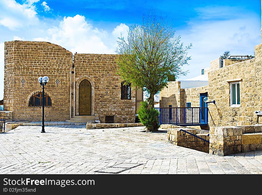 Street in old Yafo. Israel.