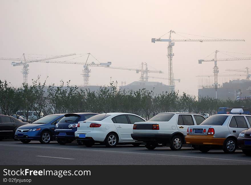 Industrial place in Dalian, China.