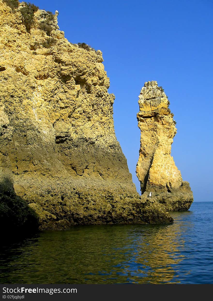 Grotto in Atlantic ocean