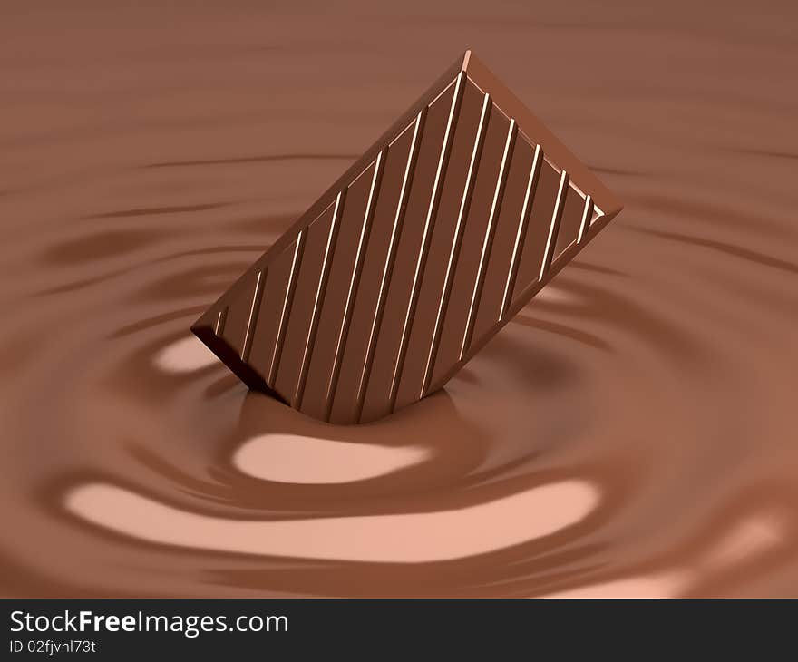 Chocolate 3d render