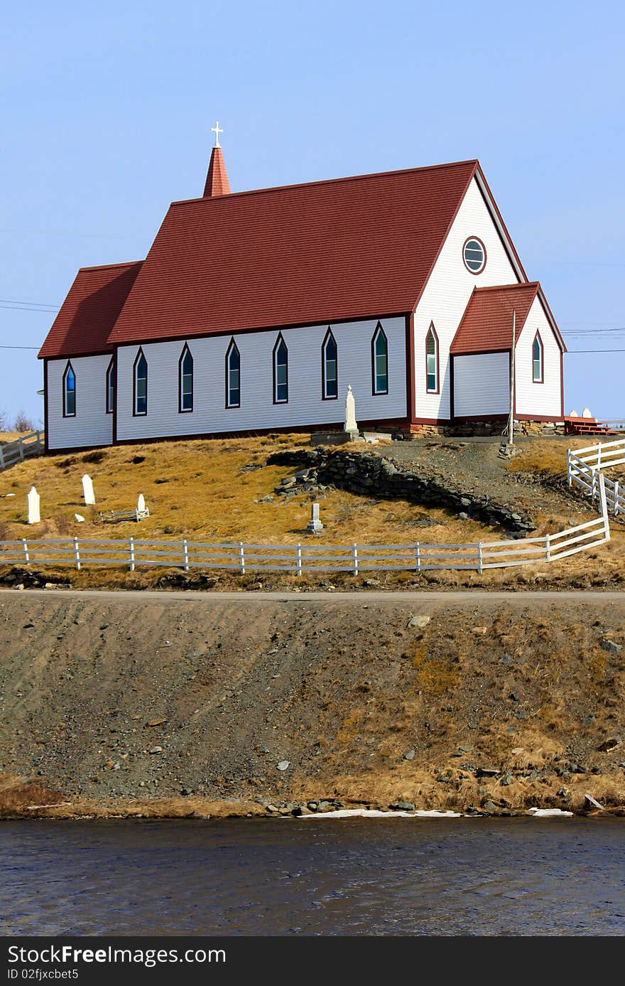 Old restored country church in the community of English Harbour Newfoundland. Old restored country church in the community of English Harbour Newfoundland