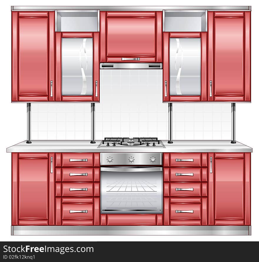 Red kitchen