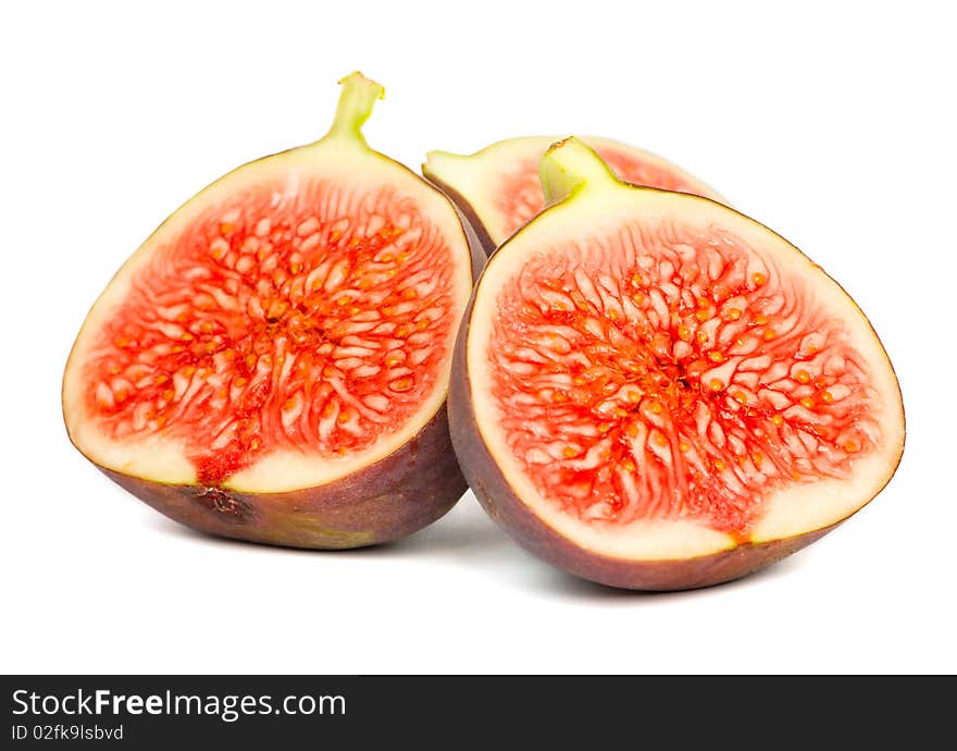 Fresh figs isolste in the white background