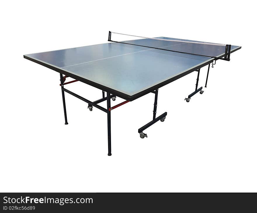 Tennis table under the white background