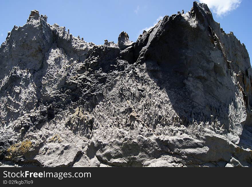 Rocky mountains, precipices and canyons against the sky. Rocky mountains, precipices and canyons against the sky