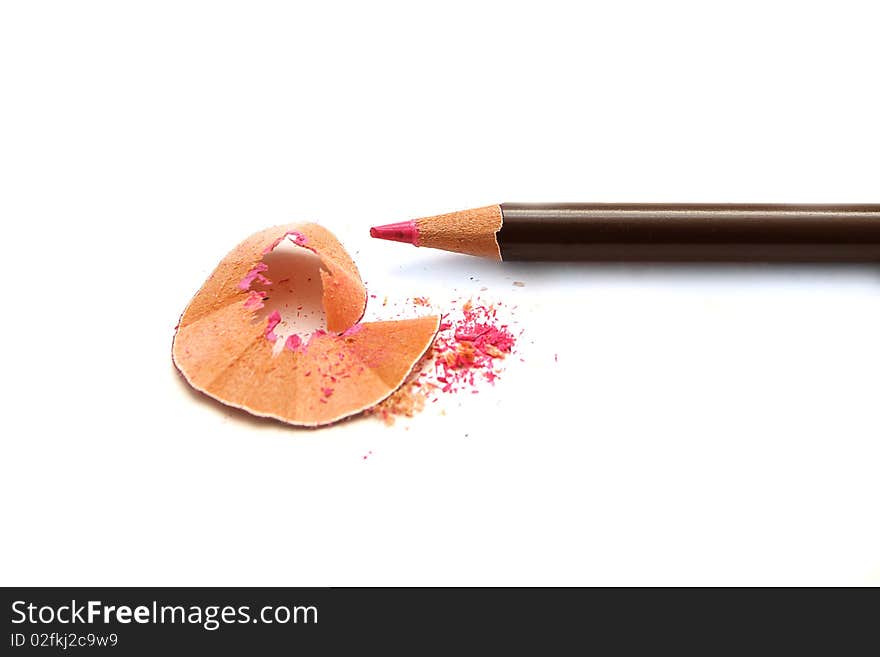 Colored crayon isolated on a white background. Colored crayon isolated on a white background