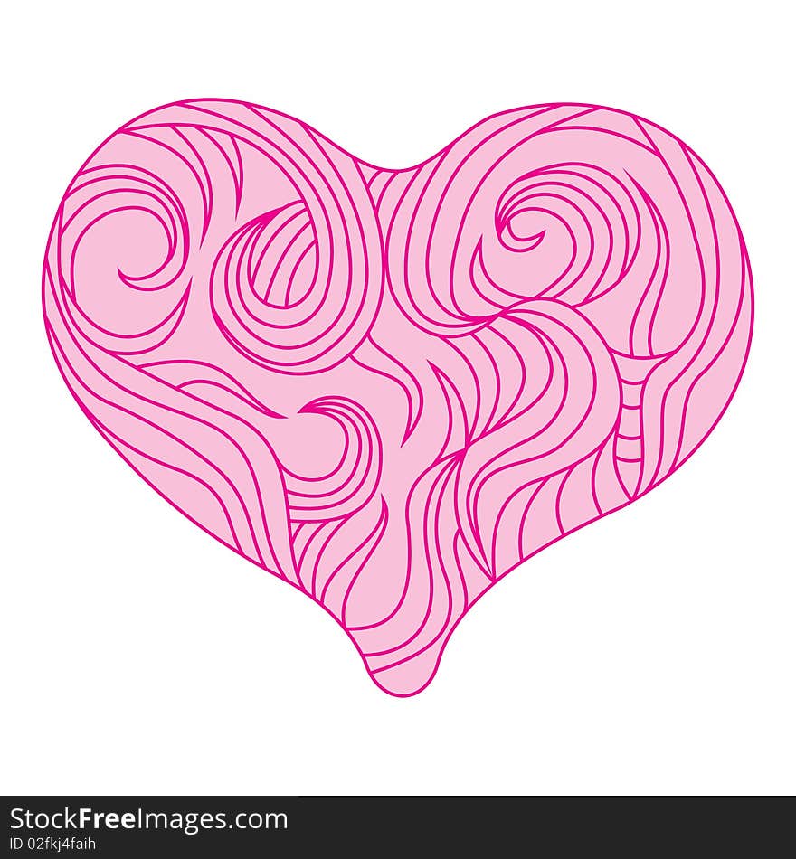 Heart with graphic pattern