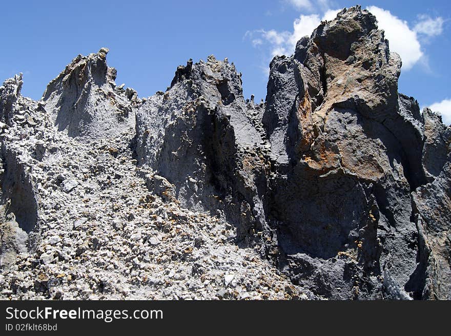 Rocky mountains, precipices and canyons against the sky. Rocky mountains, precipices and canyons against the sky.