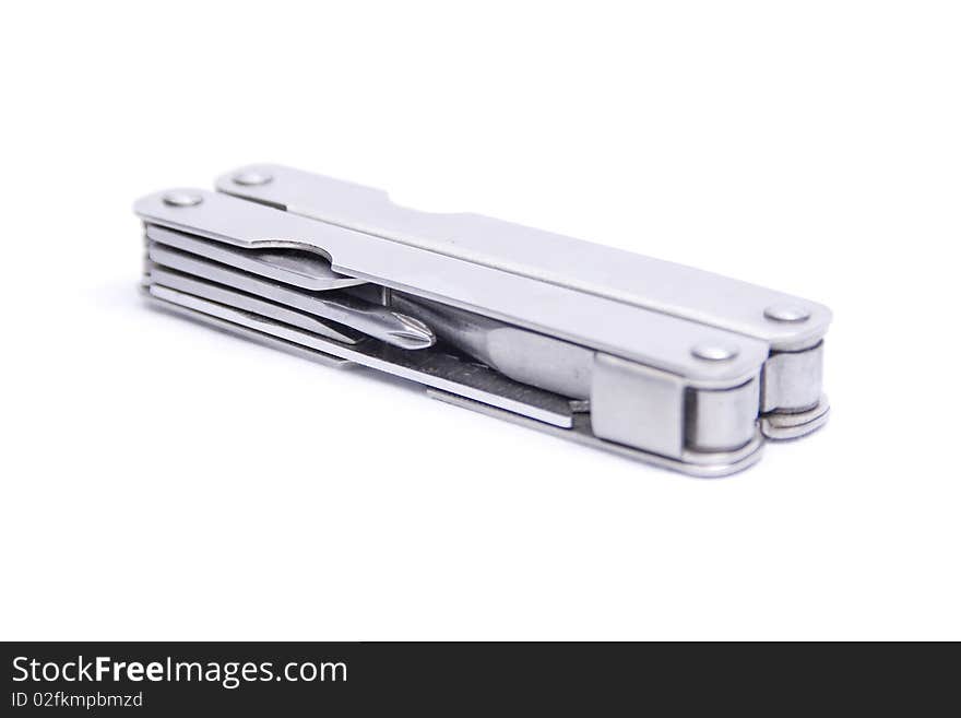 A multi-tool isolated on a white background.